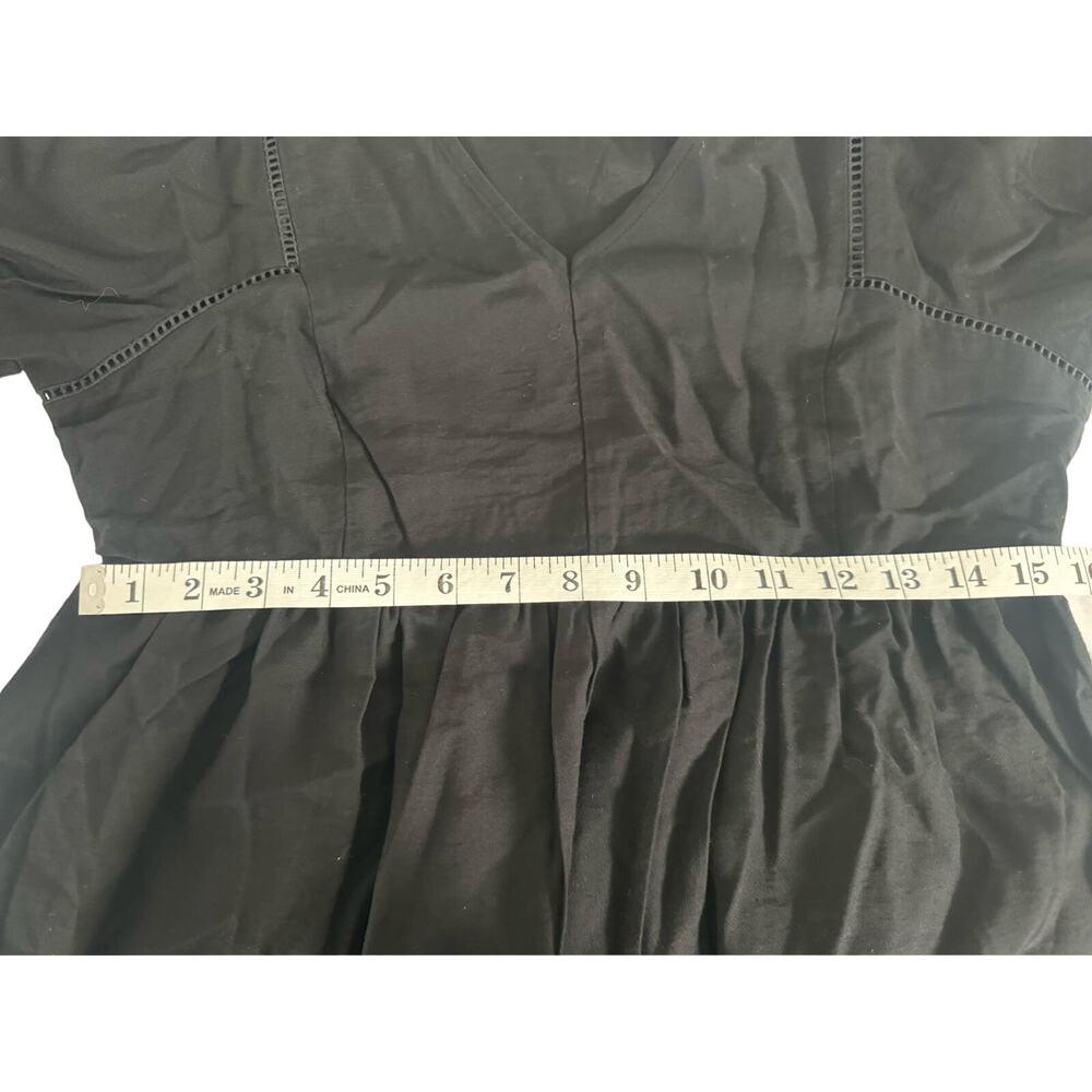 NWT Madewell‎ V-Neck Empire Midi Dress in Black Size S - Picture 15 of 16